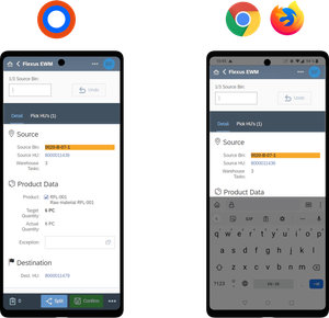 Comparison between TheFlex and Chrome or Firefox