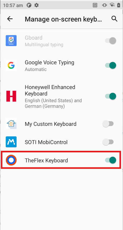 Activate TheFlex Keyboard