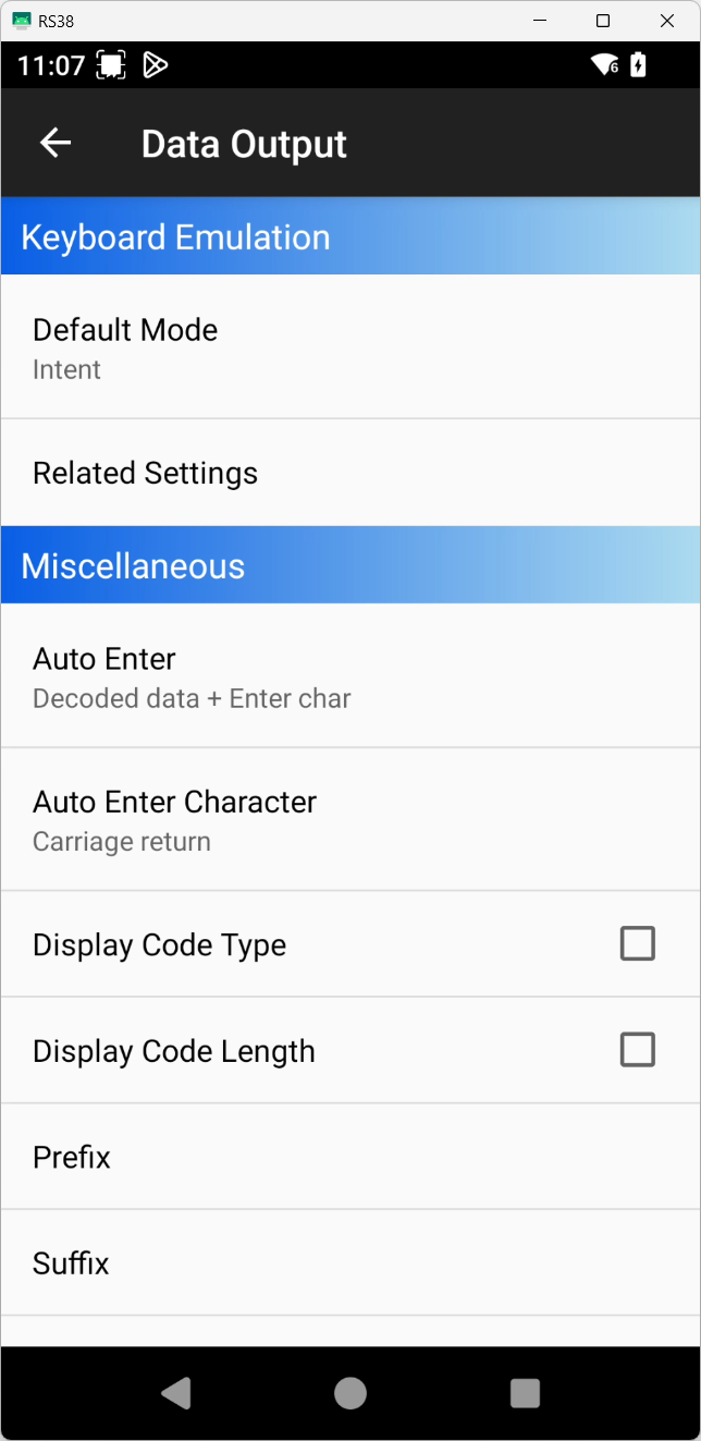 CipherLab – Default Mode: Intent