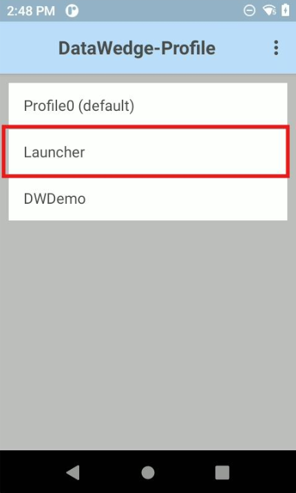 Launcher Profil auswählen