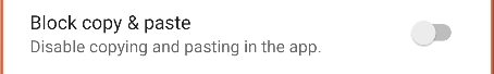 Block copy & paste setting